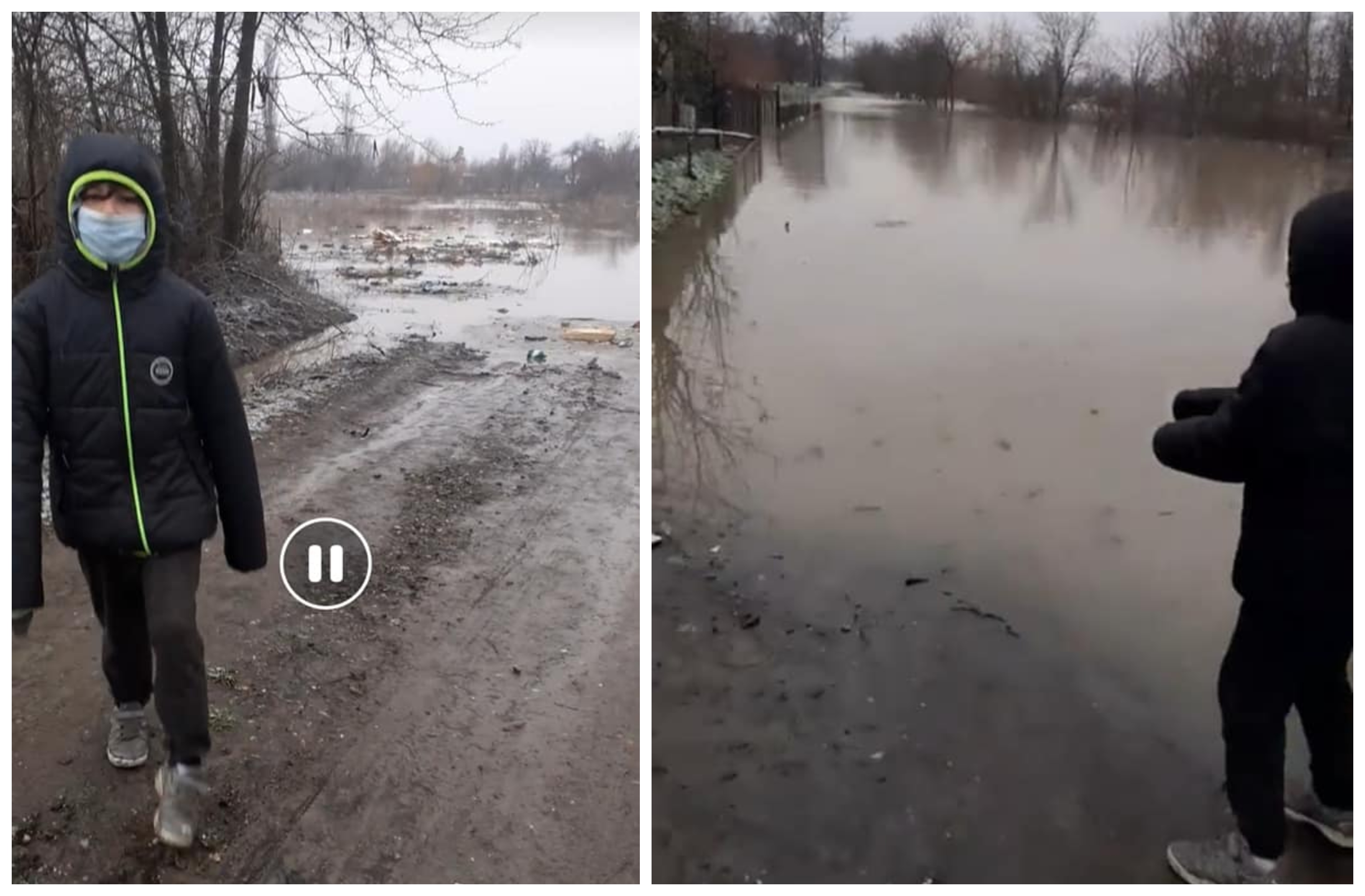 FOTO. Elevii supereroi din Satu Mare! Merg prin noroi până la școală. Dar nu renunță!