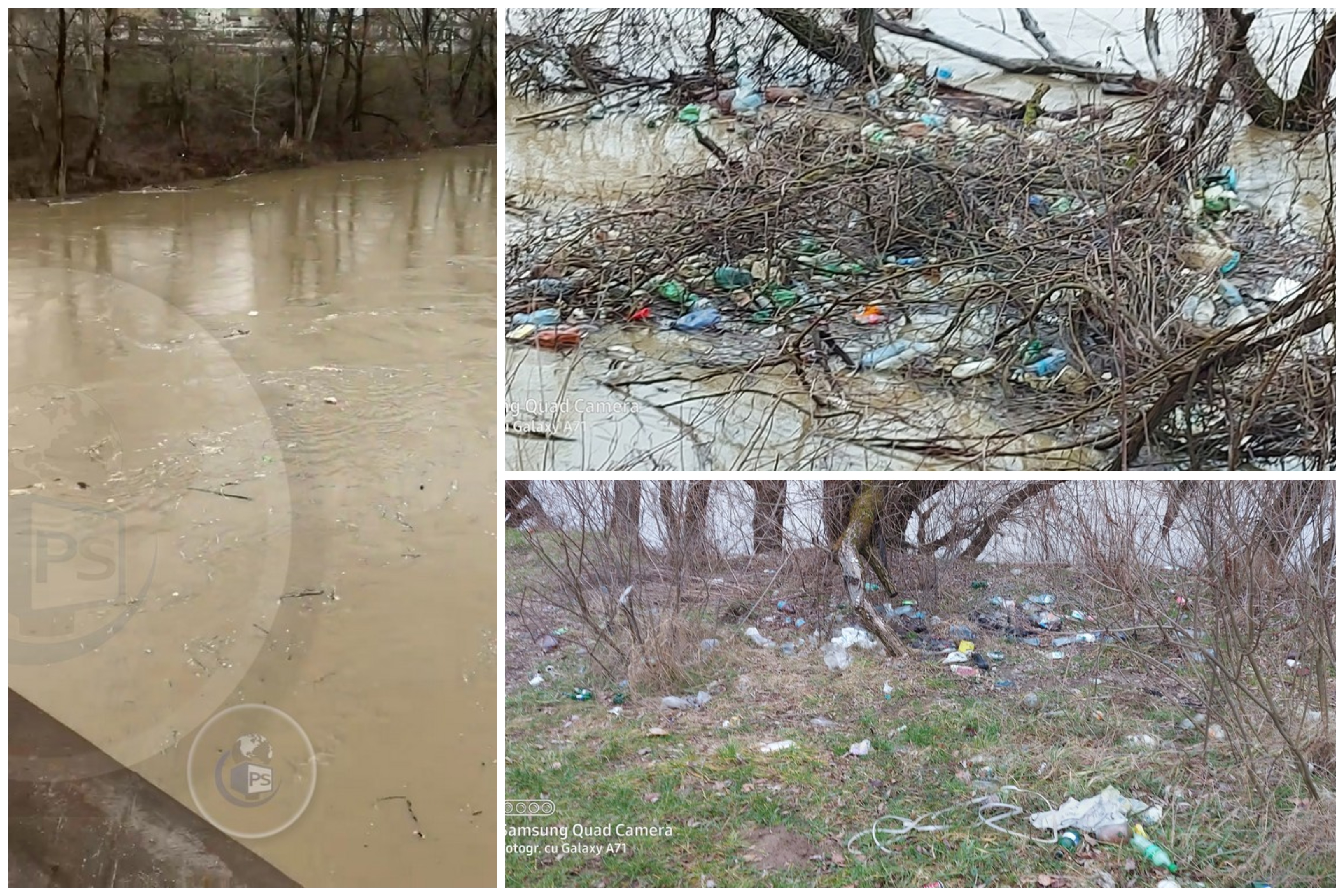 FOTO/VIDEO. Imagine de coșmar pe Someș. Plutesc gunoaiele pe apă, malurile sunt pline de deșeuri