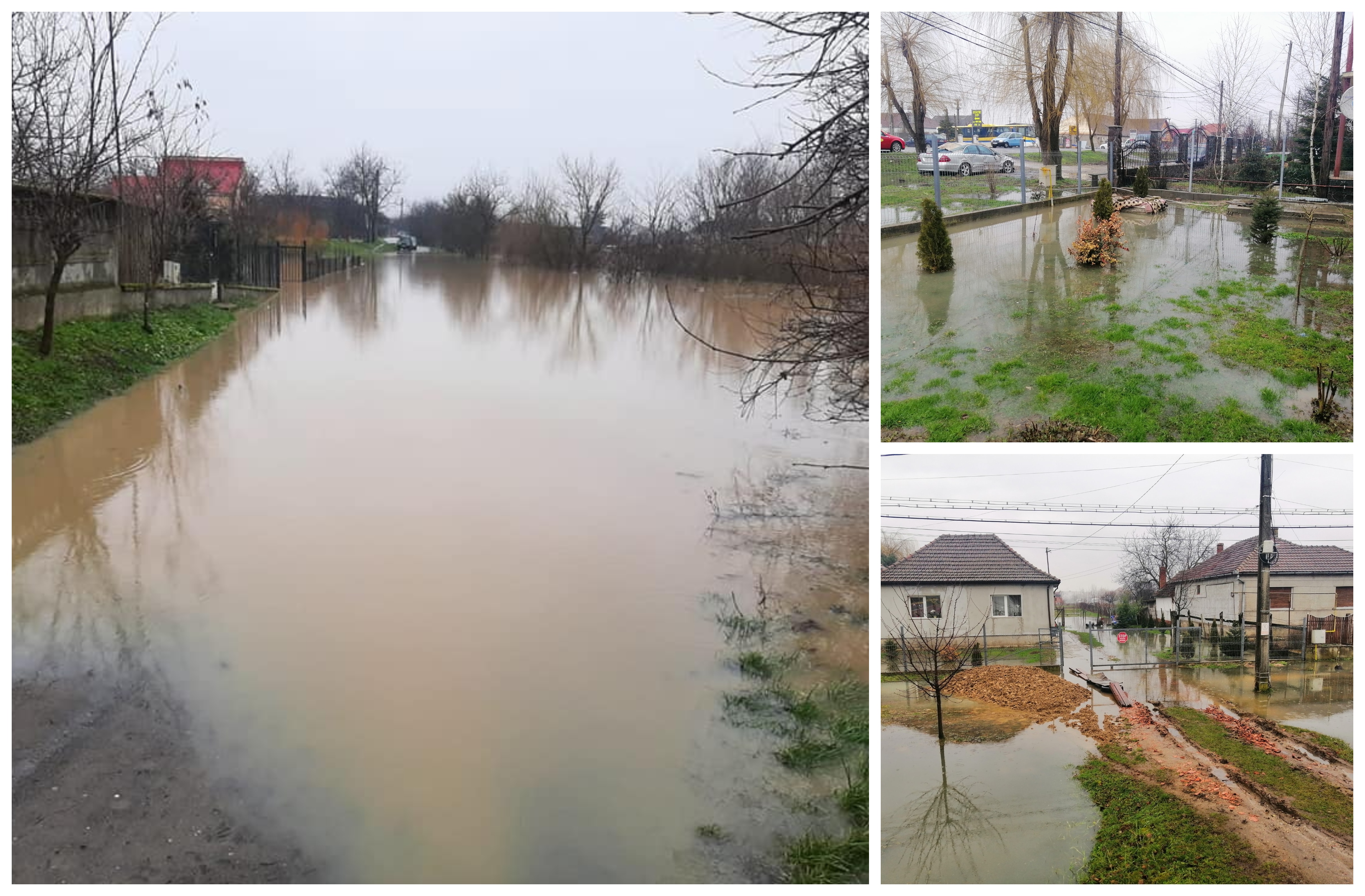 FOTO/VIDEO Szatmárnémeti több pontján is gondokat okoz a belvíz. A tűzoltók közbelépésére is szükség volt
