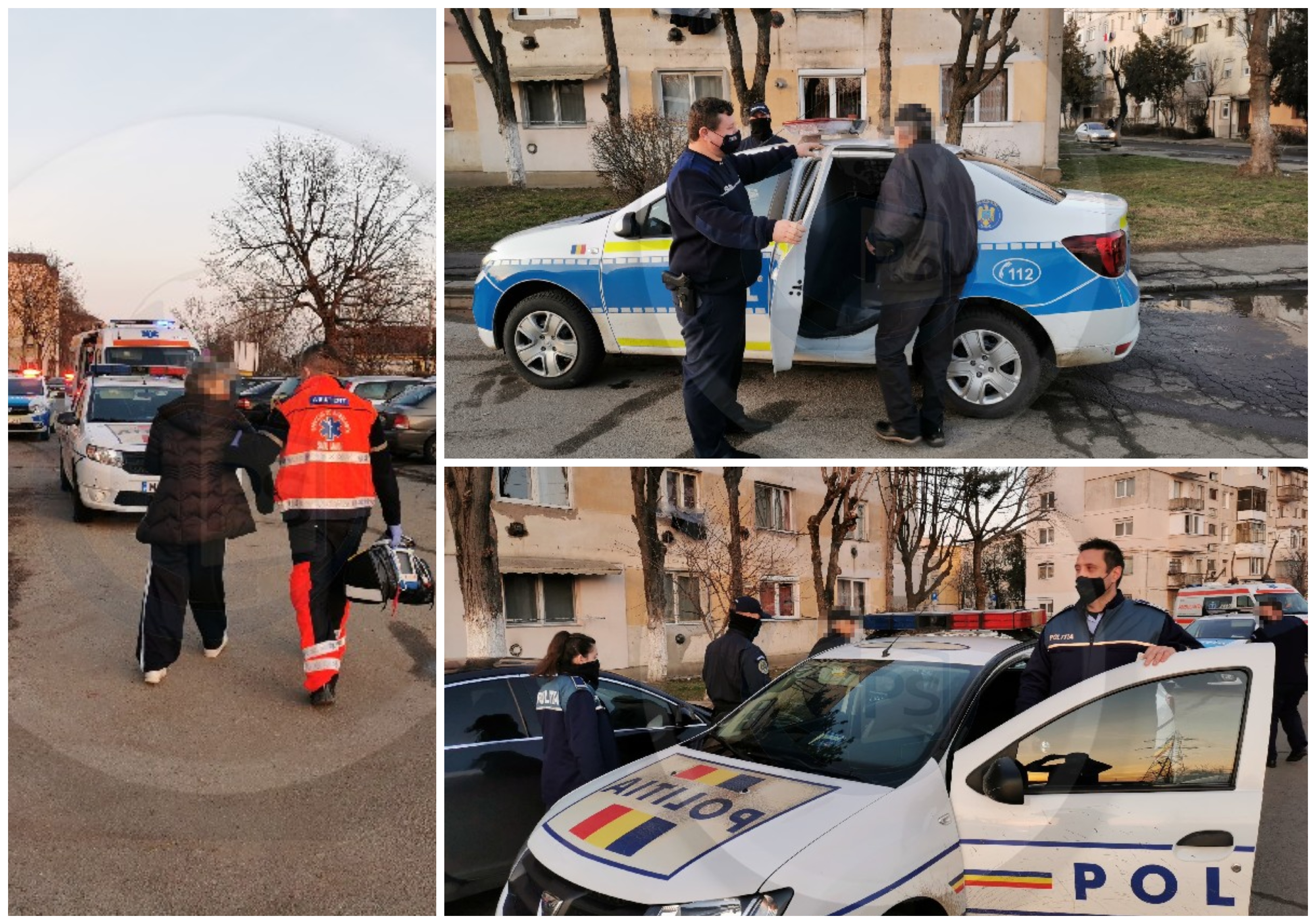 FOTOGALERIE. Doi soți s-au luat la bătaie, în Satu Mare. Mobilizare a Poliției și Jandarmeriei