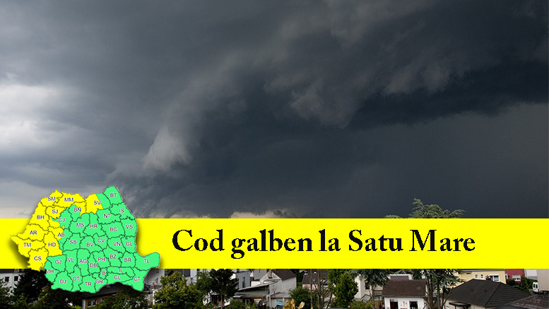 Cod galben de vreme rea la Satu Mare. Când intră în vigoare avertizarea meteo