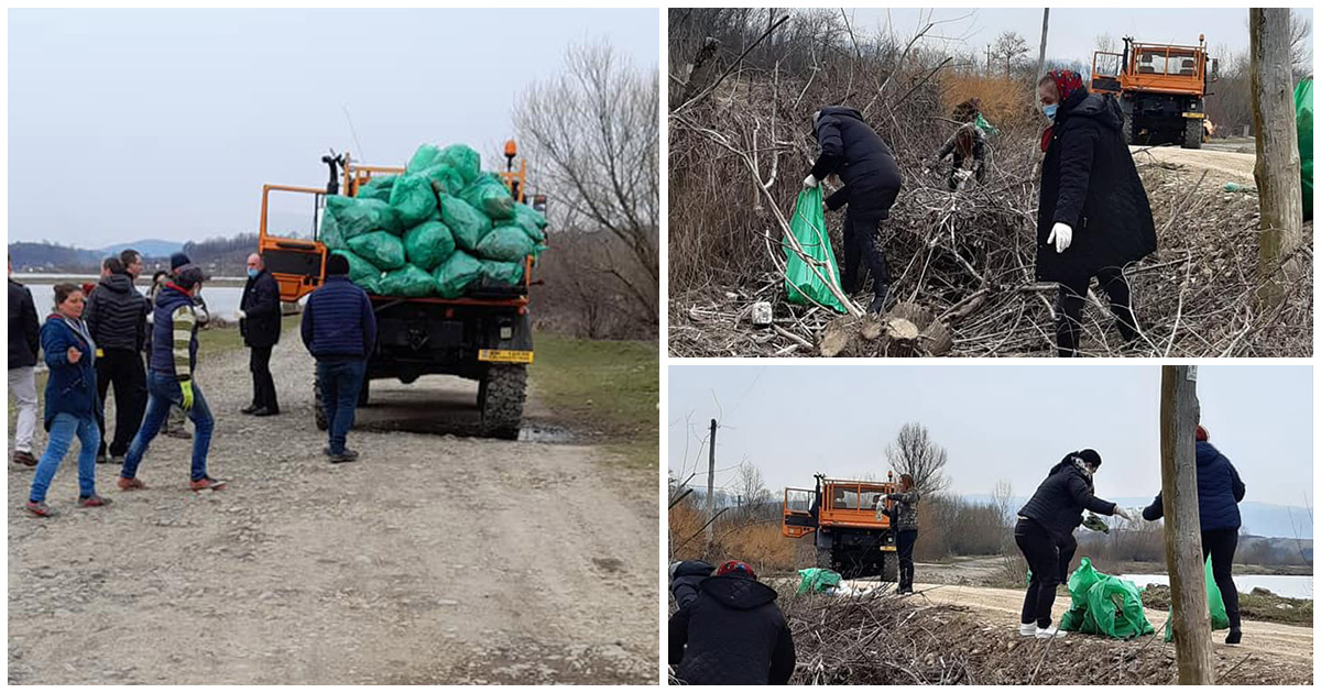 Sute de asistați social, dar și voluntari au făcut curat în județul Satu Mare