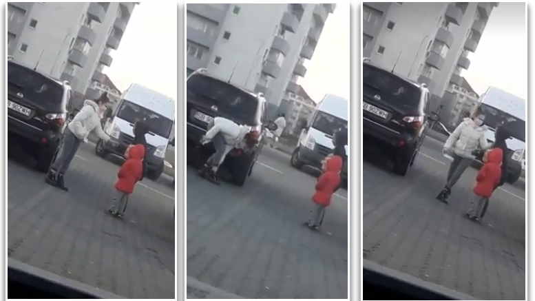 VIDEO. Un gest care a impresionat țara. O tânără și-a oferit șosetele unui copil care cerșea desculț