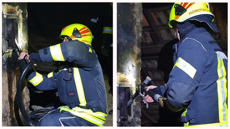 FOTOGALERIE. Incendiu în județul Satu Mare. Casa unei familii a luat foc