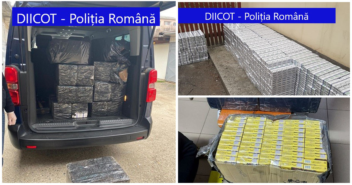 FOTO. Percheziții la contrabandiștii de țigări. Descinderi DIICOT în Satu Mare, Maramureș și Sălaj