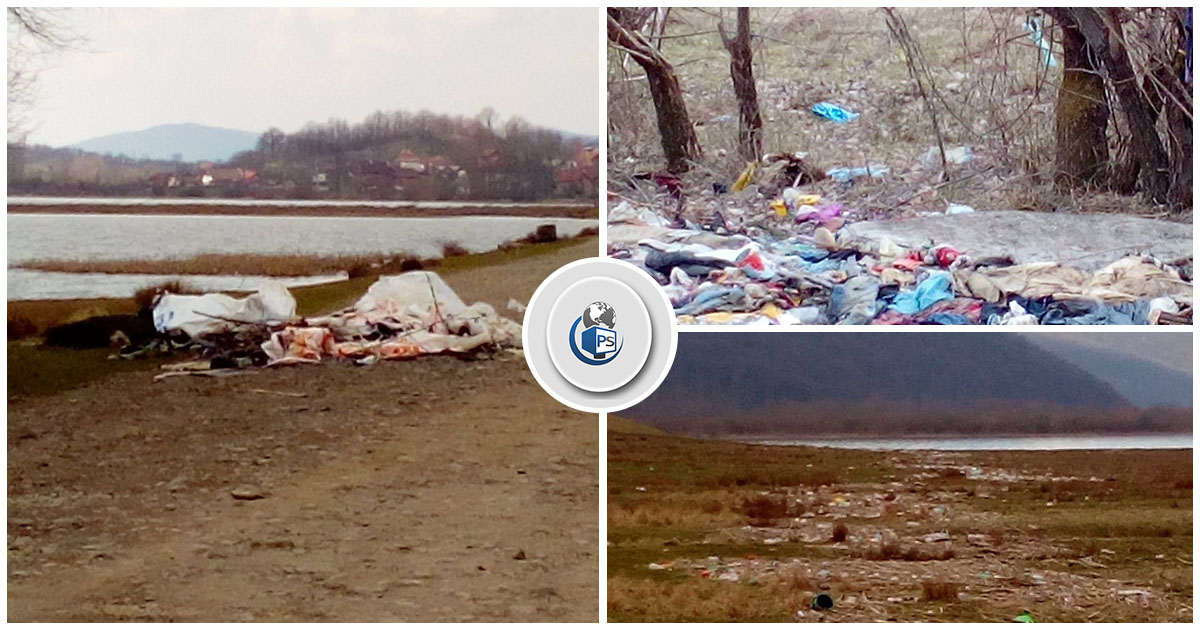 FOTO. Imagini dezolante pe malurile lacului Călinești-Oaș. Natura, sub asaltul gunoaielor