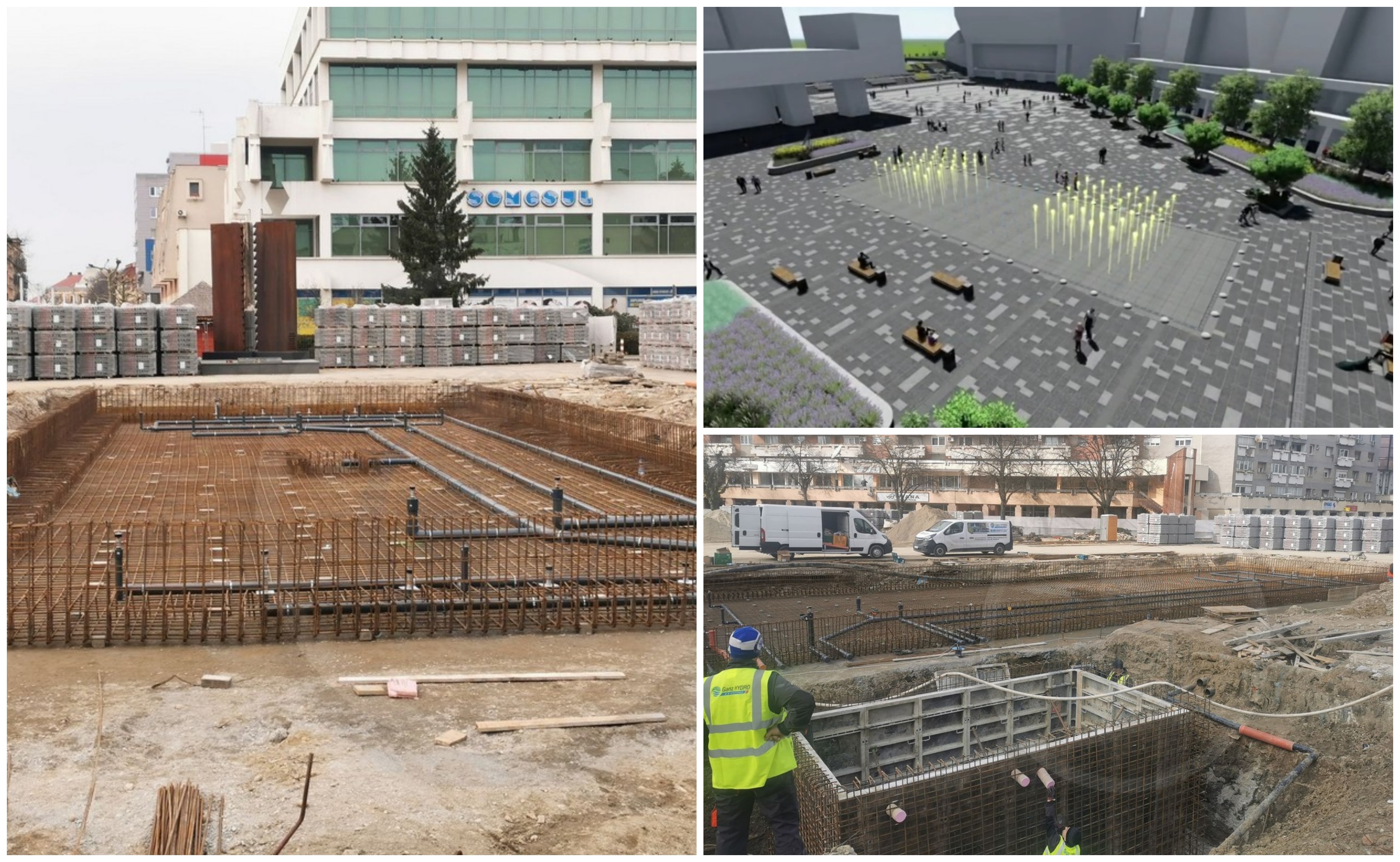 FOTO/VIDEO. Se construiește noua fântână arteziană din Centrul Nou. Va fi ultramodernă