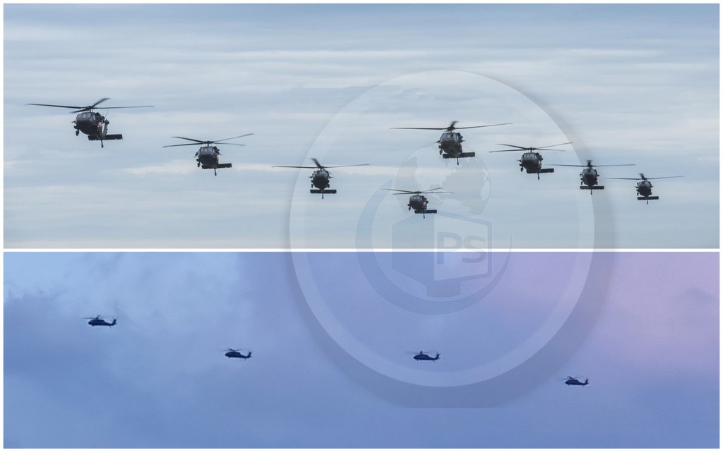 FOTO/VIDEO. Zece elicoptere americane au survolat județul Satu Mare