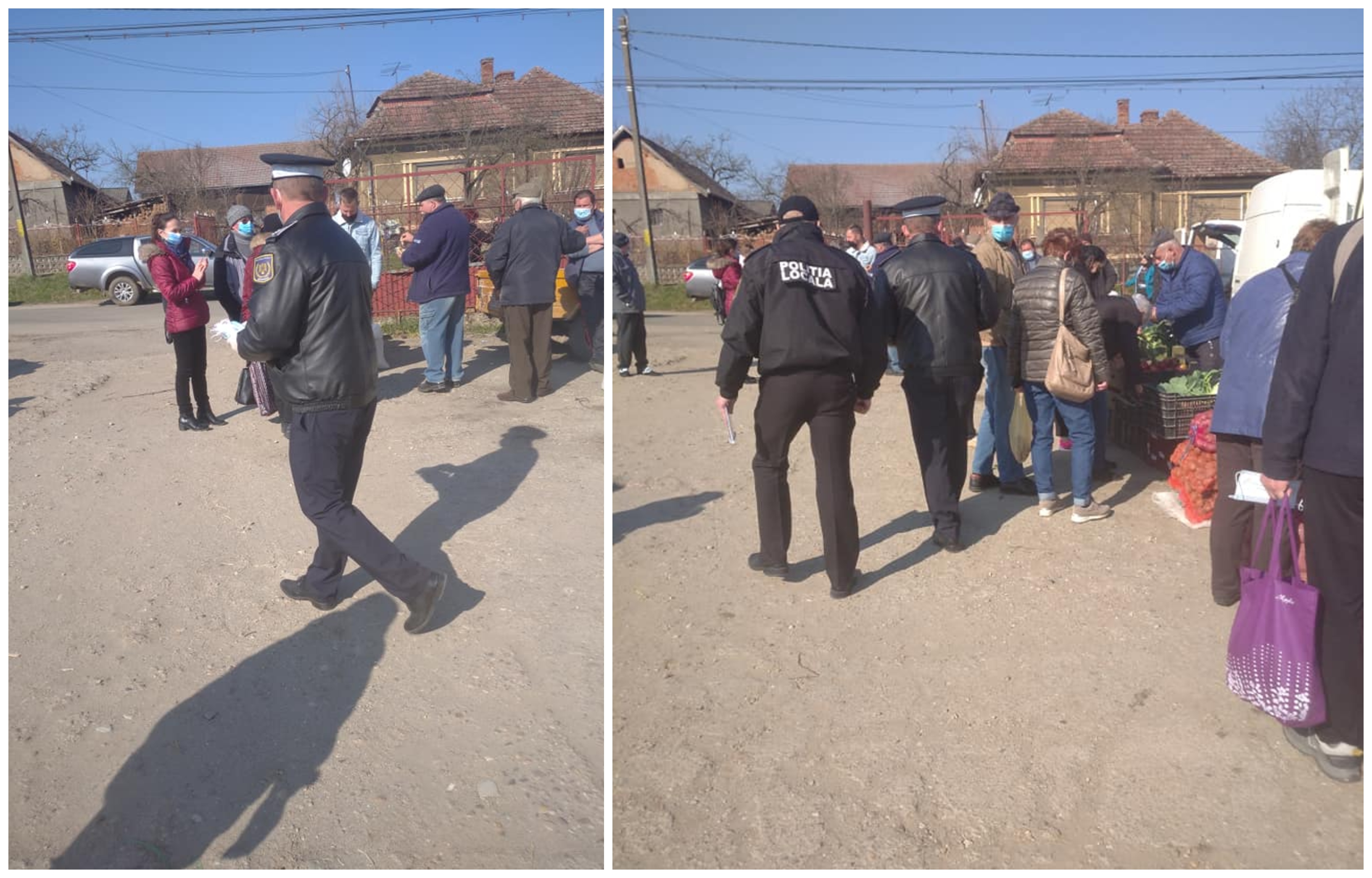 FOTO. În loc de amenzi, Poliția Locală Tășnad împarte măști oamenilor