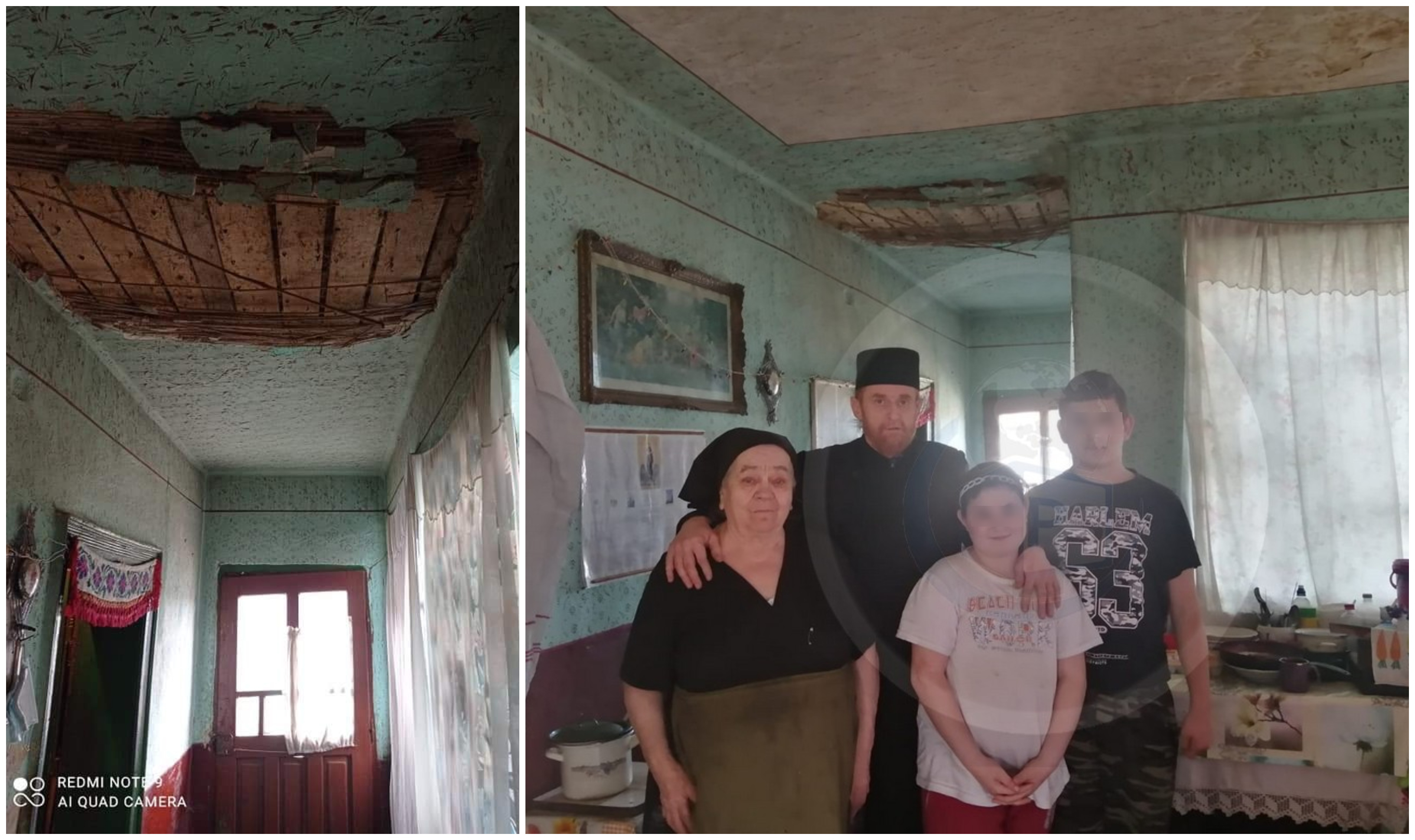FOTO. Un preot din județ sare în ajutorul bunicuței cu doi nepoței. Le reface casa!