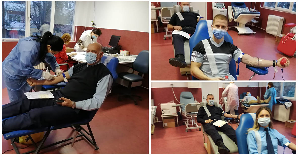 FOTO. Jandarmii sătmăreni și-au sărbătorit altfel ziua. Peste 30 de militari au donat sânge