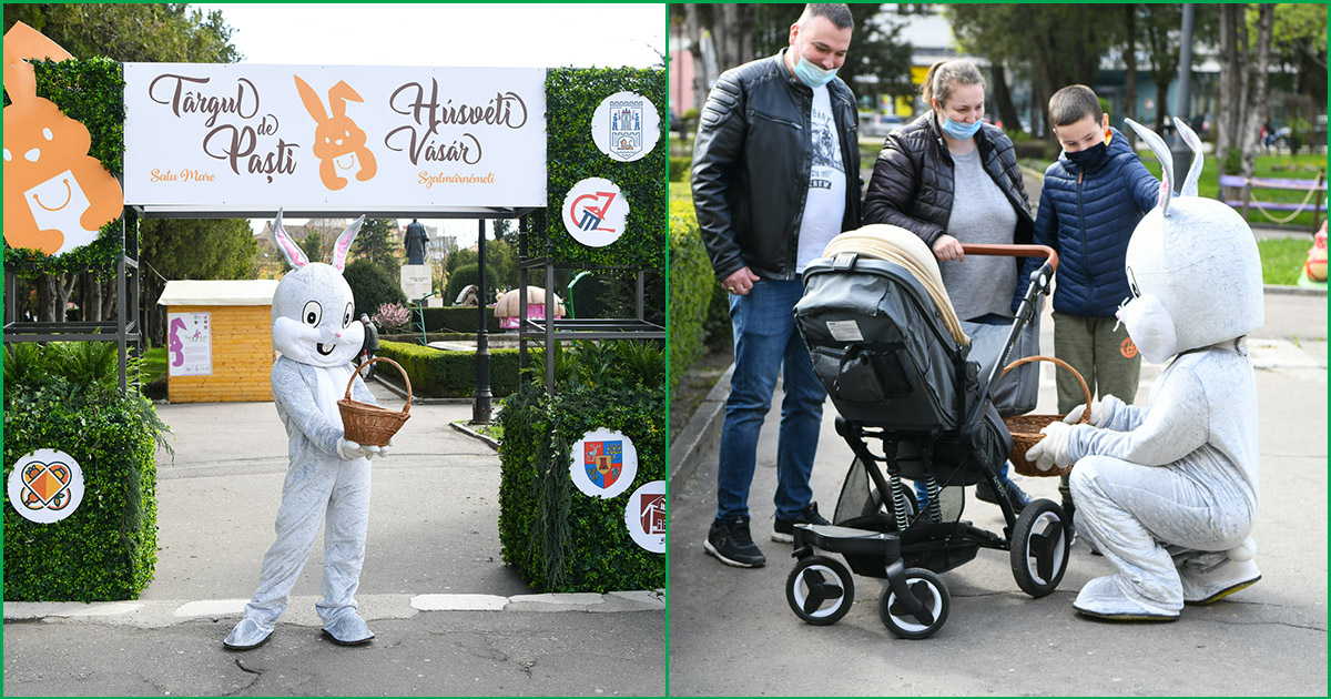 FOTO. S-a ivit și iepurașul. Atmosferă de sărbătoare în Parcul Central