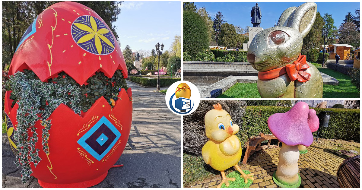 FOTO/VIDEO. Parcul Central din municipiul Satu Mare prinde culoare de Paște