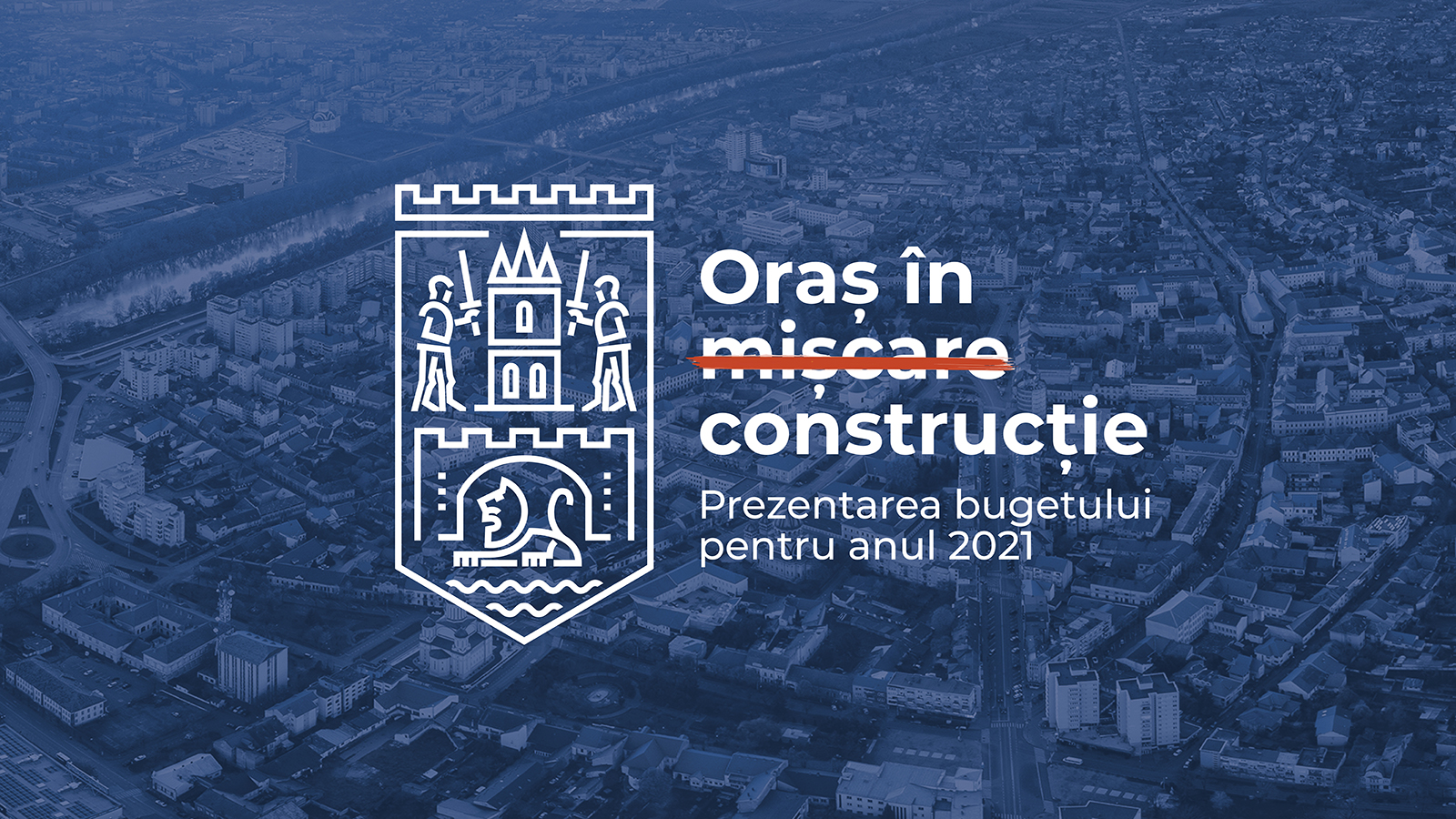 FOTO. Primăria schimbă sloganul: Satu Mare nu mai e în mișcare. E în construcție