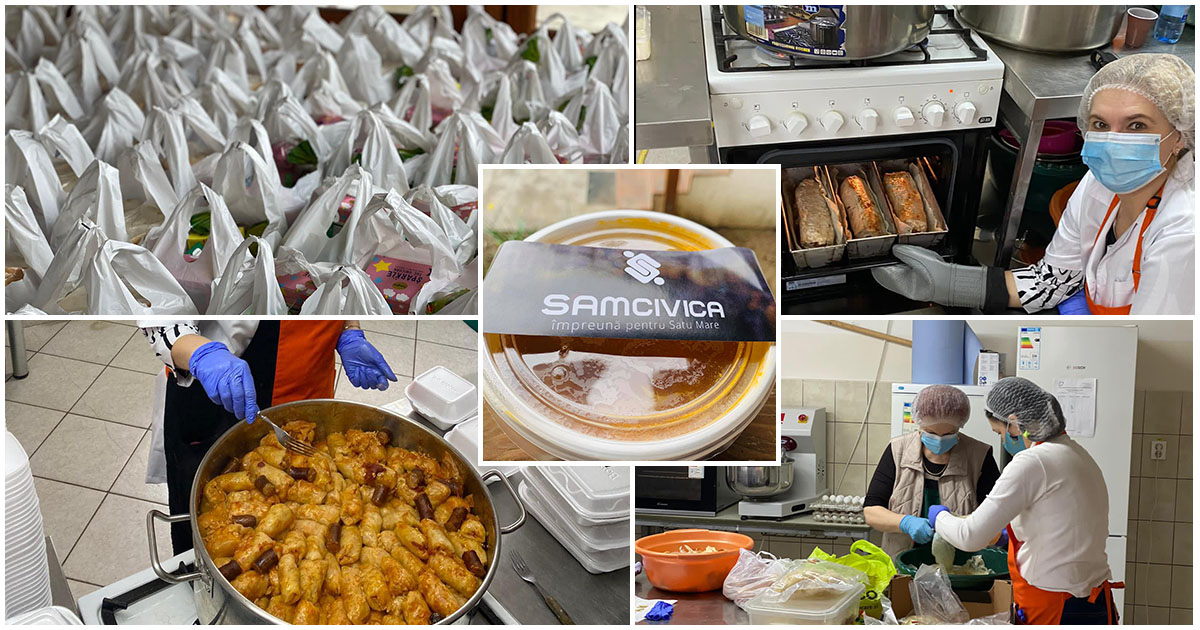 FOTO. Zeci de voluntari cu inimă mare au pregătit pachete pentru sătmăreni nevoiași