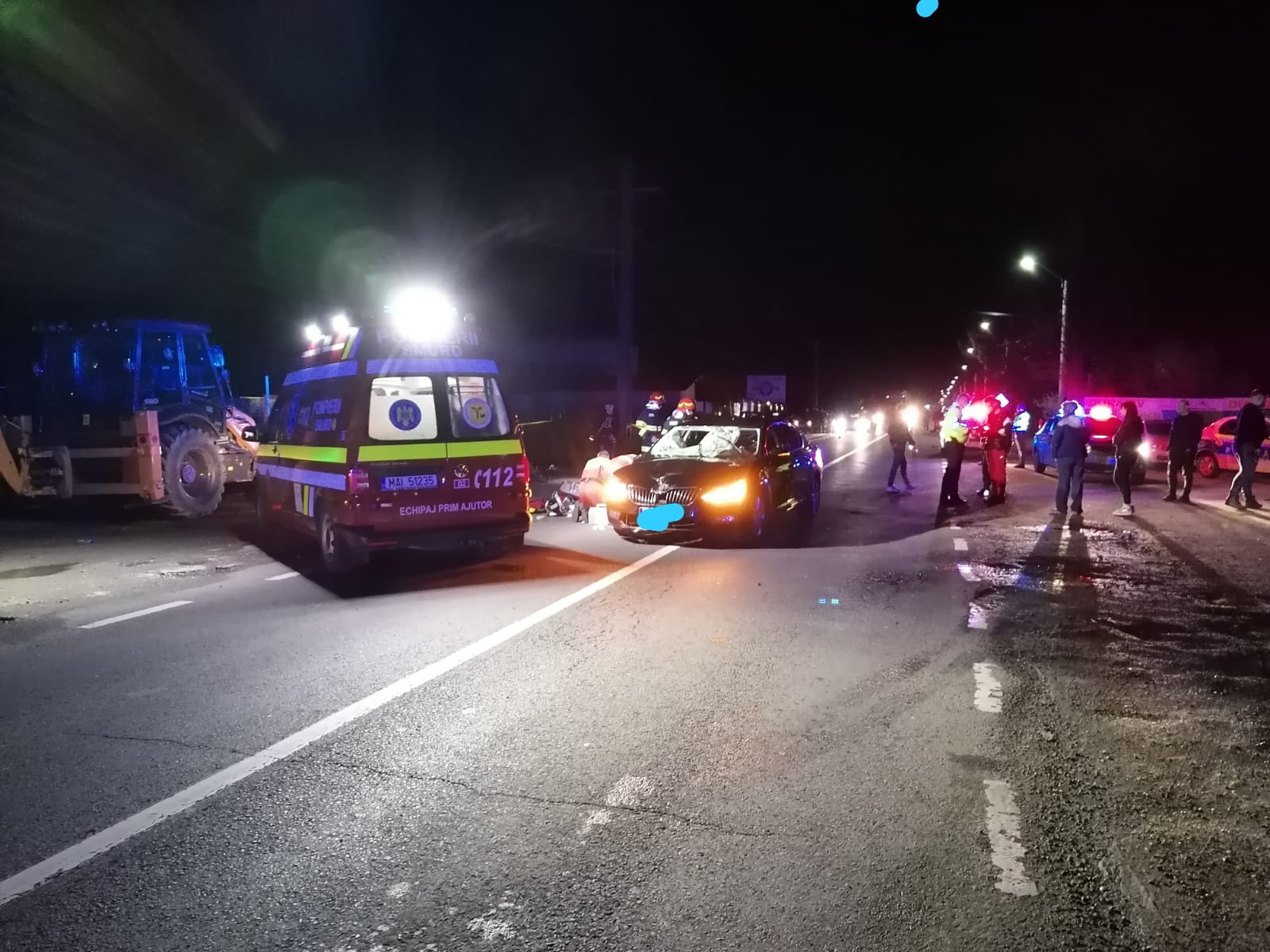 FOTO/VIDEO. Accident mortal în Negrești-Oaș. Un tânăr a dat cu mașina peste un biciclist
