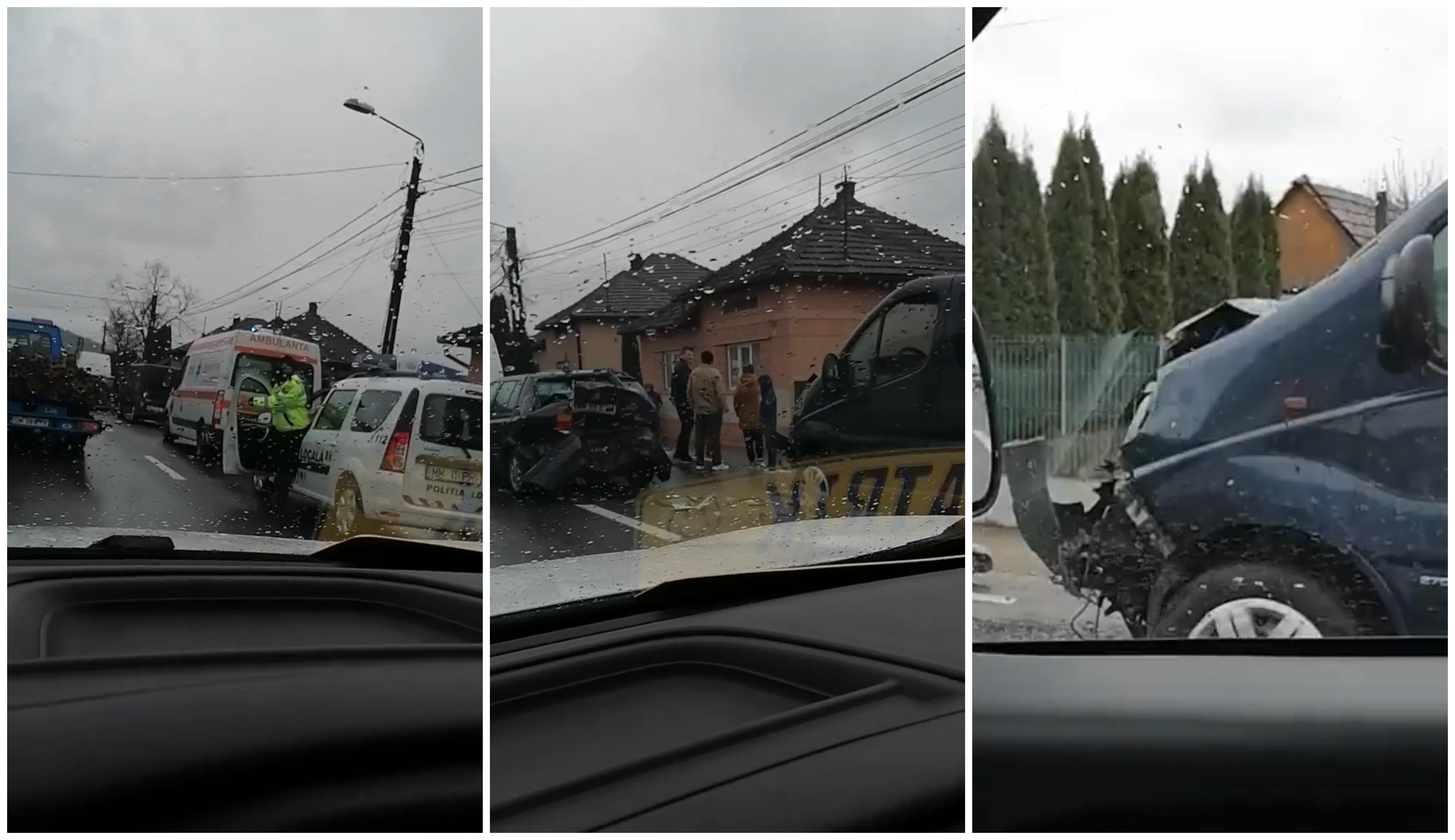 VIDEO. Accident în lanț, cu patru mașini, pe drumul dintre Satu Mare și Baia Mare