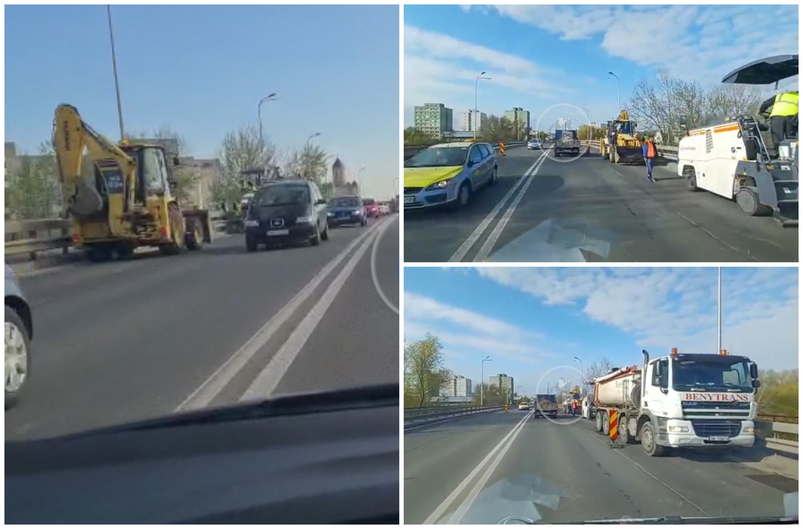 FOTO/VIDEO. Adio, peticiri! Se fac reparații pe Podul Decebal. Trafic parțial restricționat