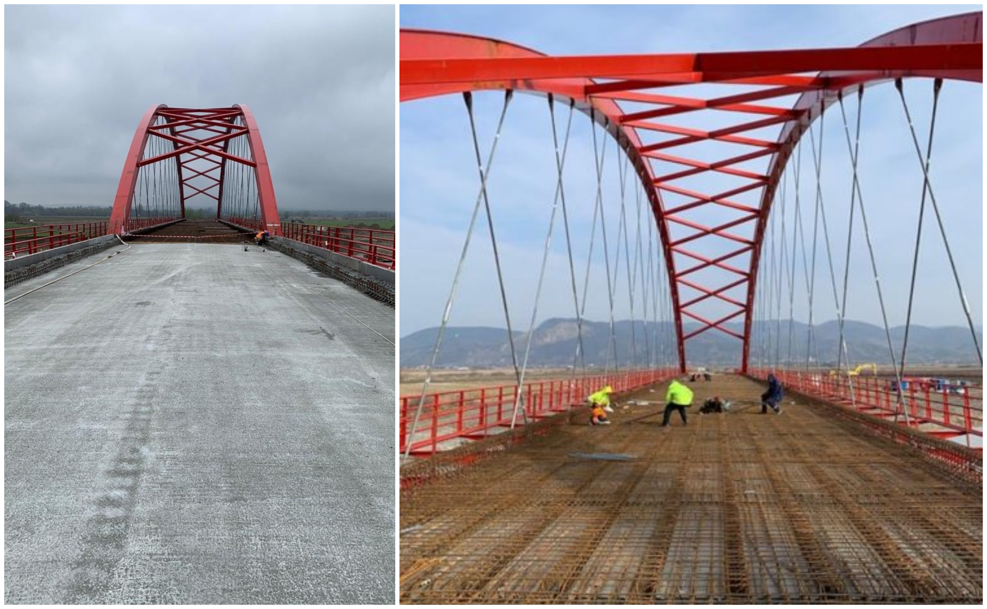 FOTOGALERIE. Podul peste Someș, care leagă Satu Mare de Maramureș, aproape finalizat