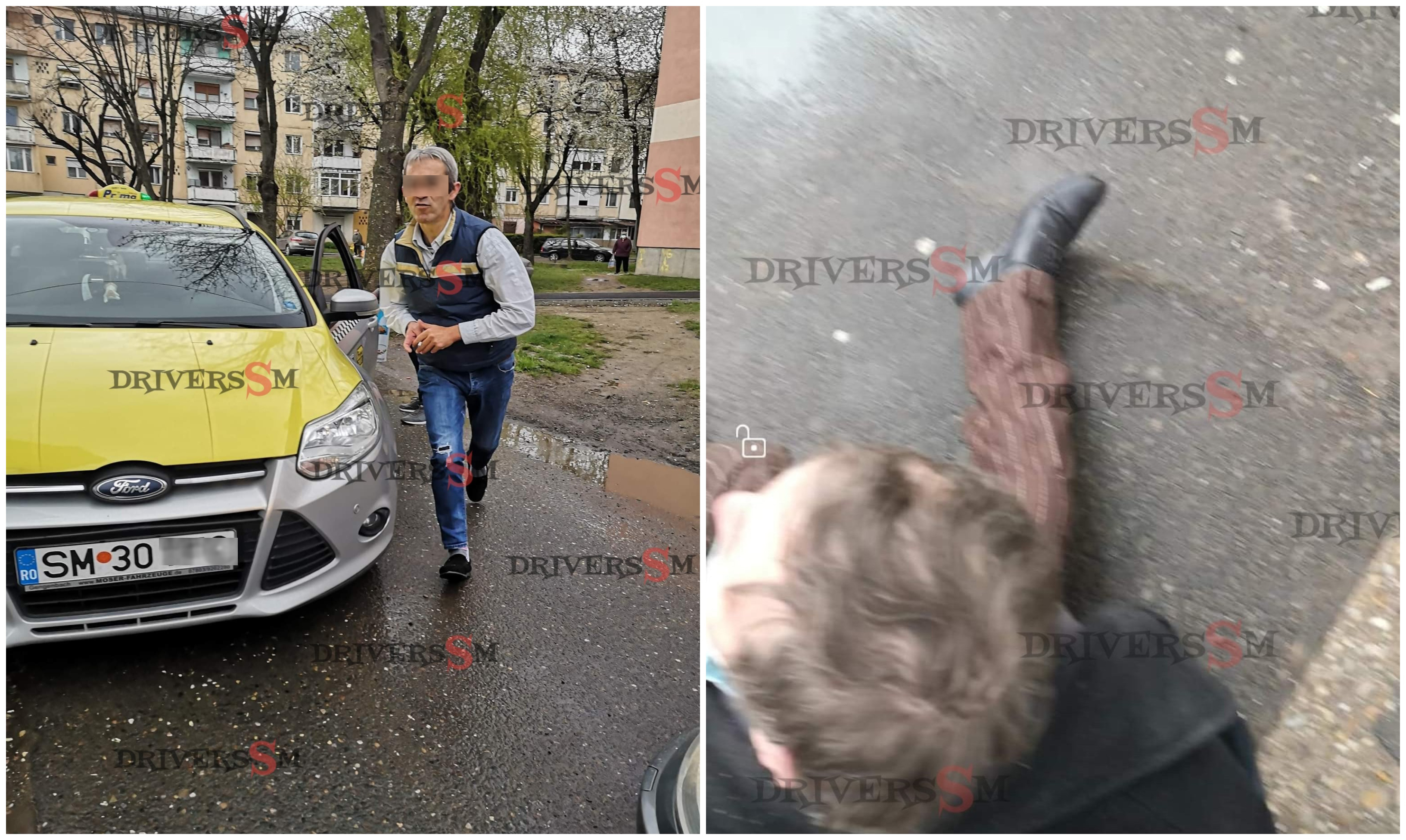 FOTO. Un taximetrist ar fi agresat un bătrânel în Satu Mare. Ar fi dat cu el de pământ