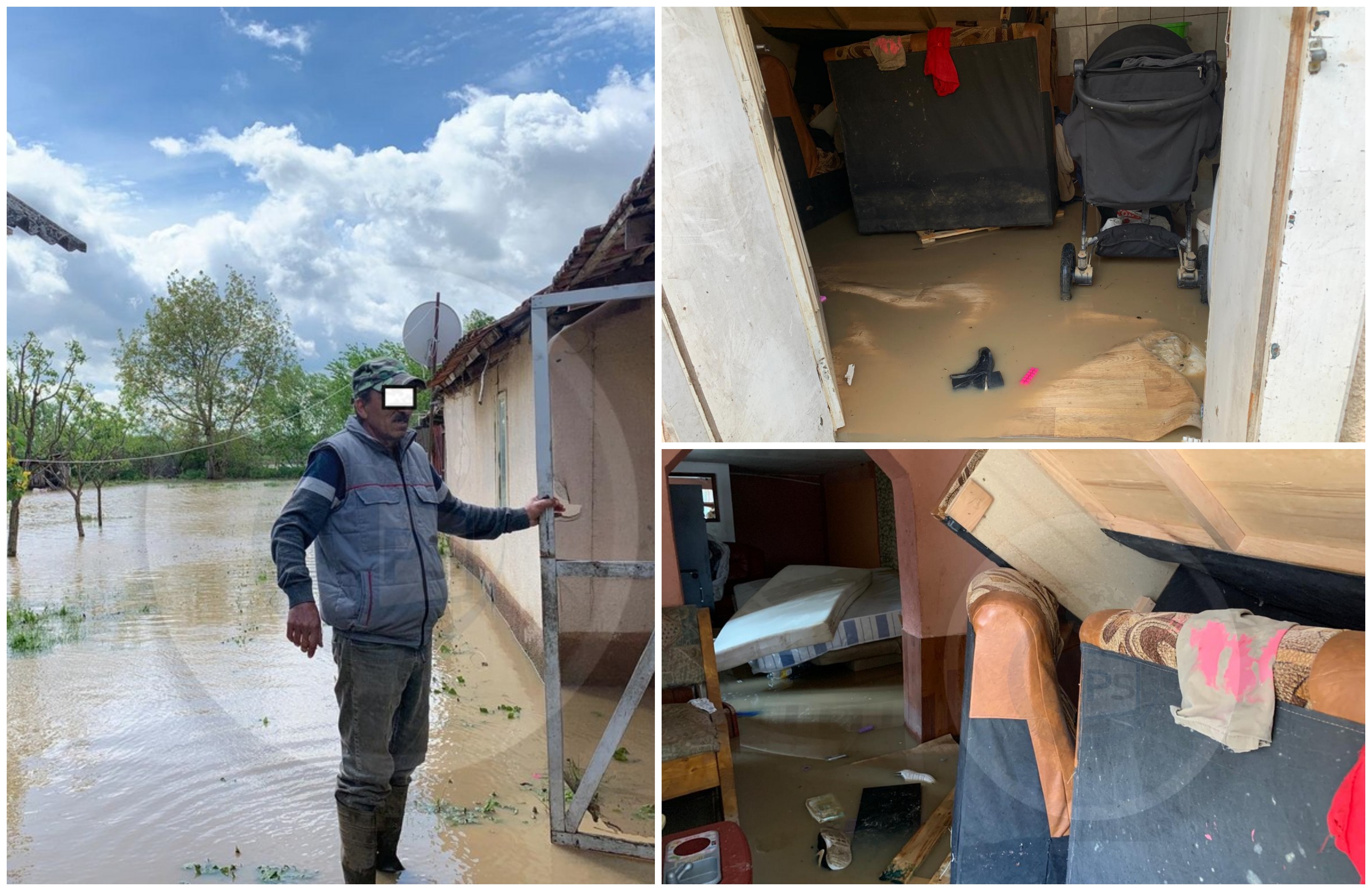 FOTOGALERIE. Calvarul continuă. Apa a intrat în mai multe case/curți, în județul Satu Mare