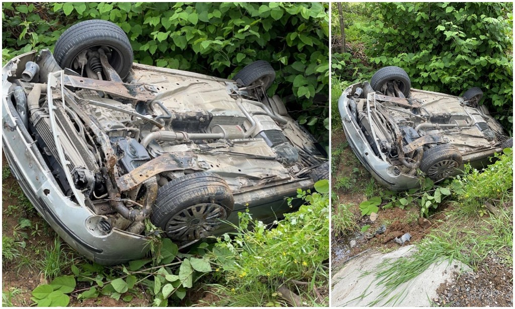 A vrut să parcheze, dar s-a răsturnat în șanț. A sunat după tractări, dar a venit Poliția Carei