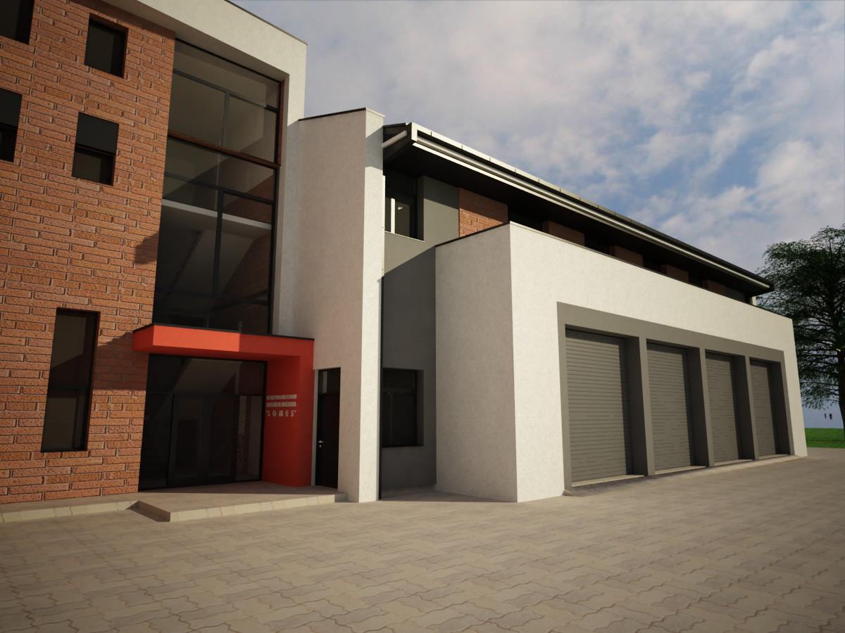 FOTOGALERIE. Pompierii din Carei vor avea sediu ultramodern, dotat cu panouri solare