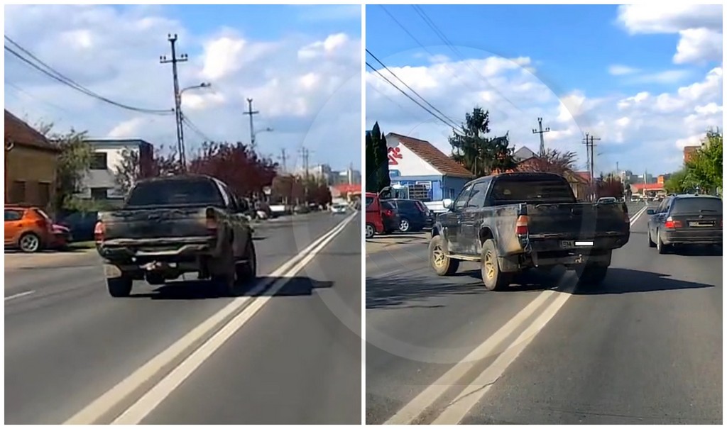 VIDEO. Șofer pericol public în Satu Mare: circulă pe contrasens, întoarce pe linie dublă continuă, în plină zi
