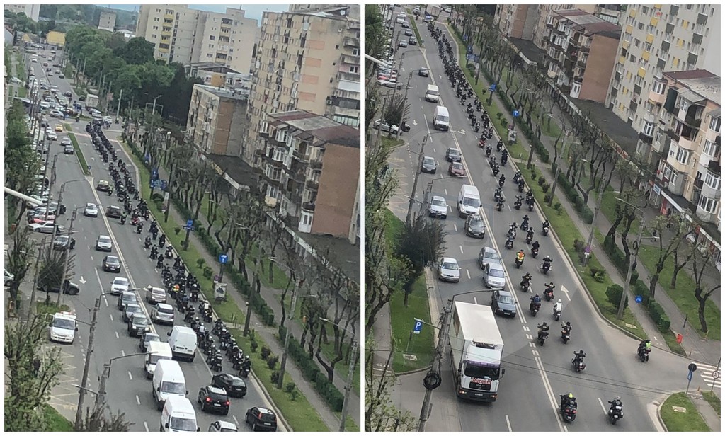 FOTO/VIDEO. Sute de motocicliști au invadat municipiul Satu Mare!