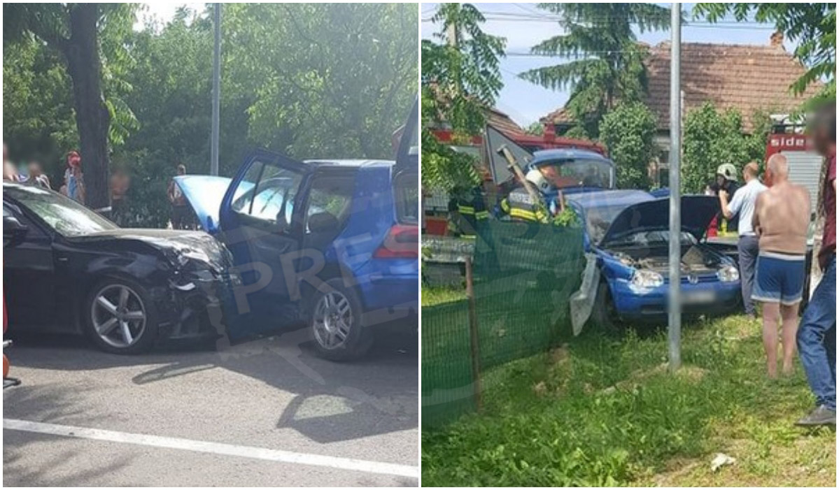 FOTOGALERIE. Accident grav în județul Satu Mare. A intervenit și descarcerarea