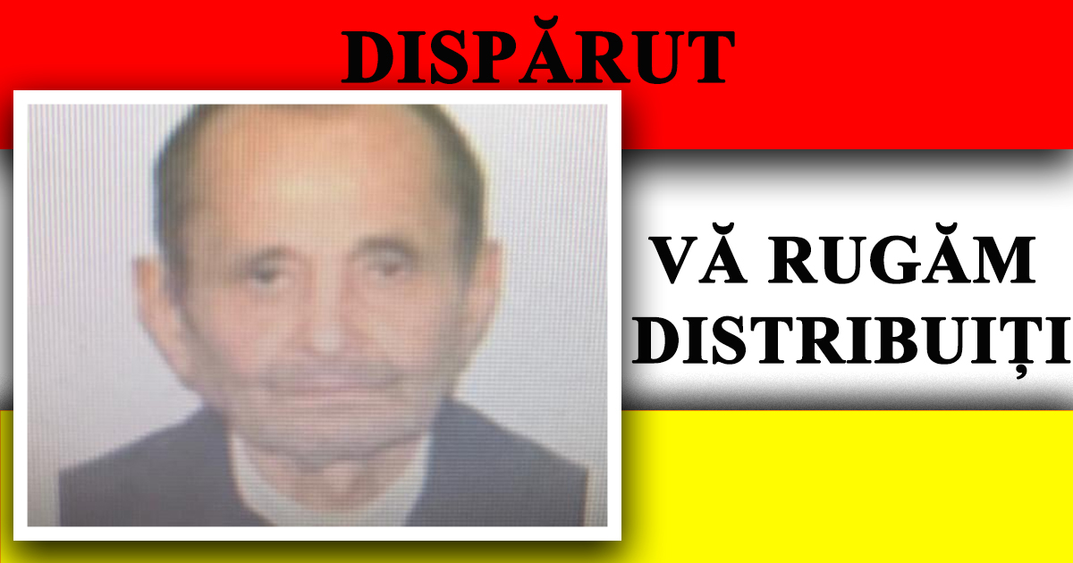 FOTO. Alertă în municipiul Satu Mare! Bărbat dispărut fără urmă