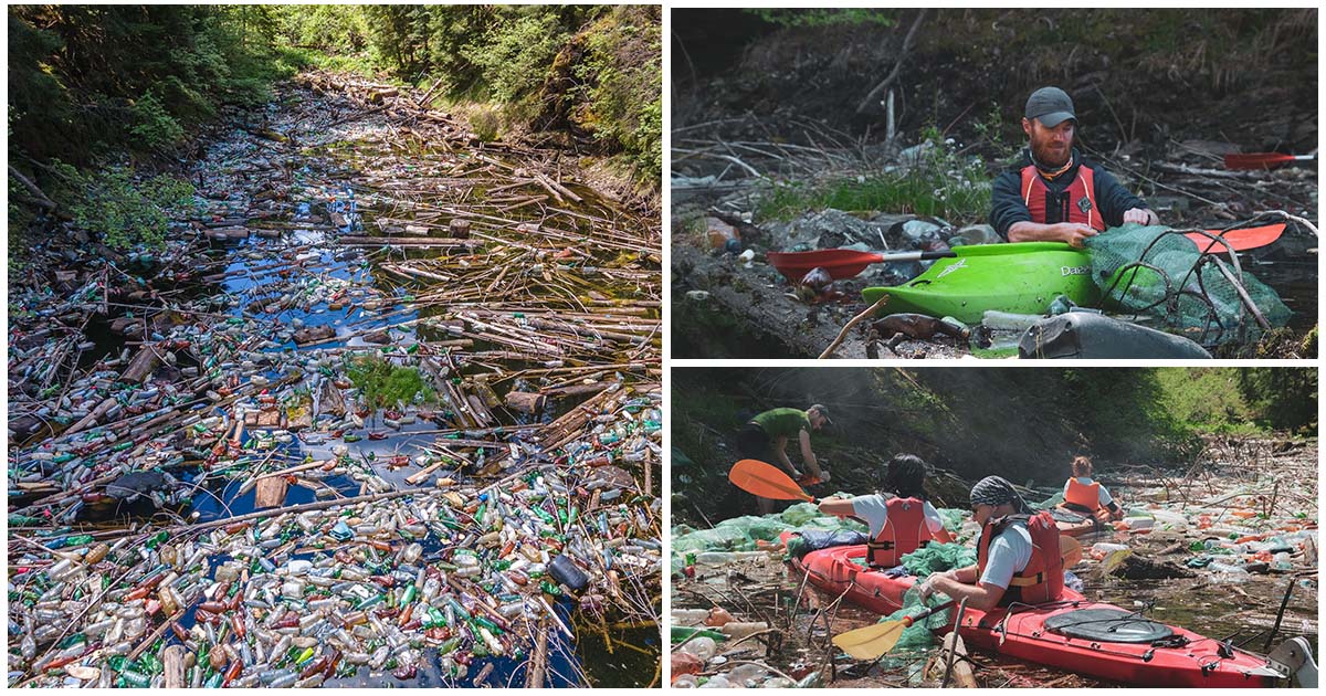 FOTO. Unul dintre cele mai frumoase lacuri din Apuseni, transformat într-o mare de PET-uri