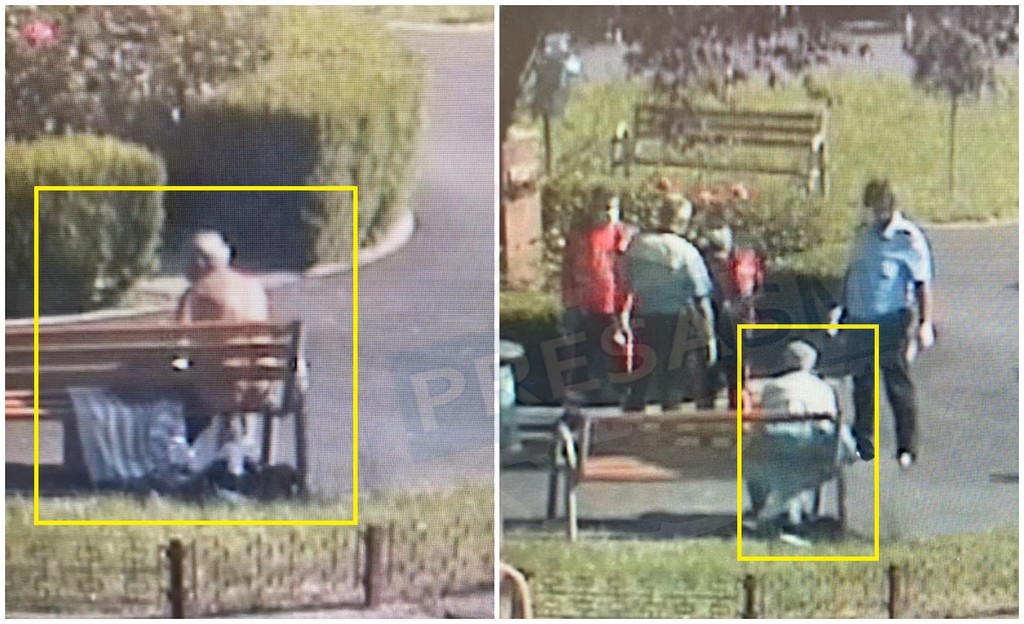 FOTO. Protest al unui bărbat în fața Spitalului Județean. S-a dezbrăcat total, în plină stradă