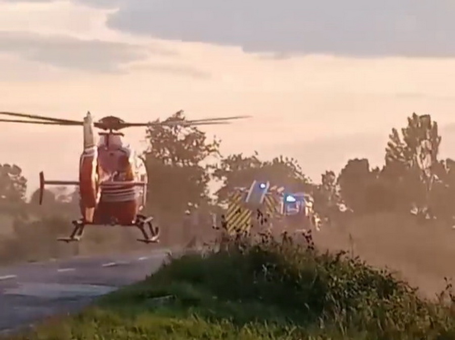 Accident grav în județ! Victimă dusă la Urgență cu elicopterul SMURD