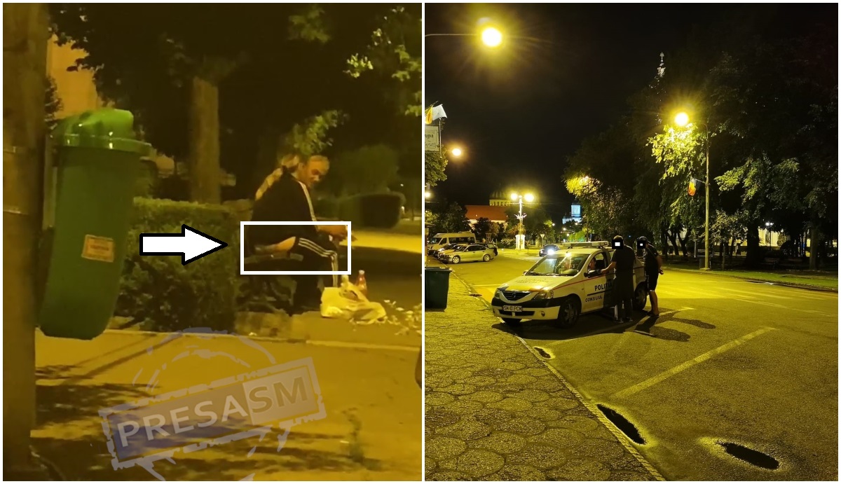 FOTO/VIDEO. Centrul Sătmarului, dezolant. Femeie dezbrăcată, cerșetori și indivizi dubioși