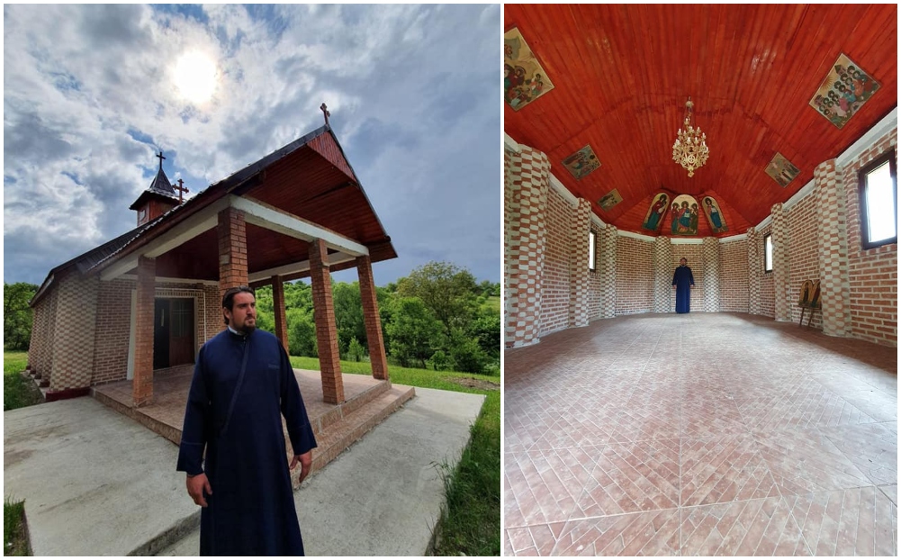 FOTOGALERIE. Un preot din județul Satu Mare a construit singur o capelă! Cu propriile mâini