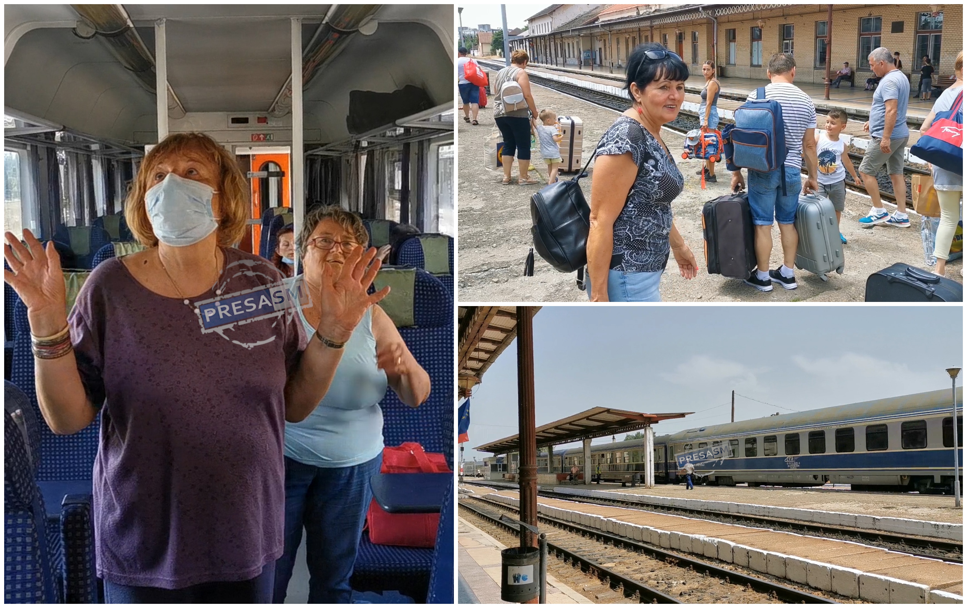 VIDEOREPORTAJ. Trenul Soarelui din Satu Mare spre Litoral. Aer condiționat ”timid”, condiții ”așa și așa”