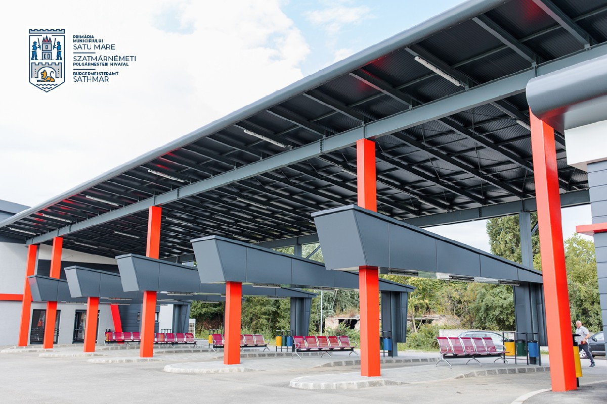 FOTOGALERIE. Noua stație pentru navetiști din municipiul Satu Mare, recepționată