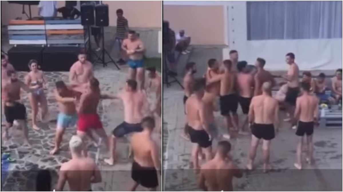 FOTOGALERIE. Bătaie cu pumni și picioare la ștrandul din Carei. Mai mulți indivizi s-au ”păruit”