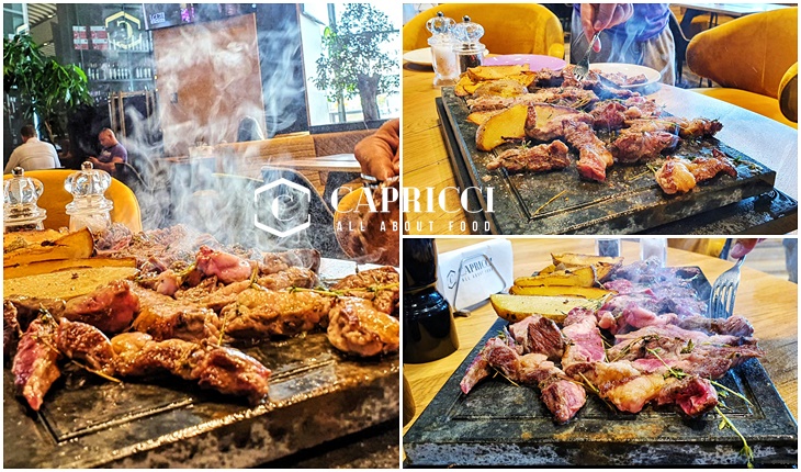 VIDEO. Piatră vulcanică, la Capricci! Îți gătești carnea de vită singur, cât de bine vrei