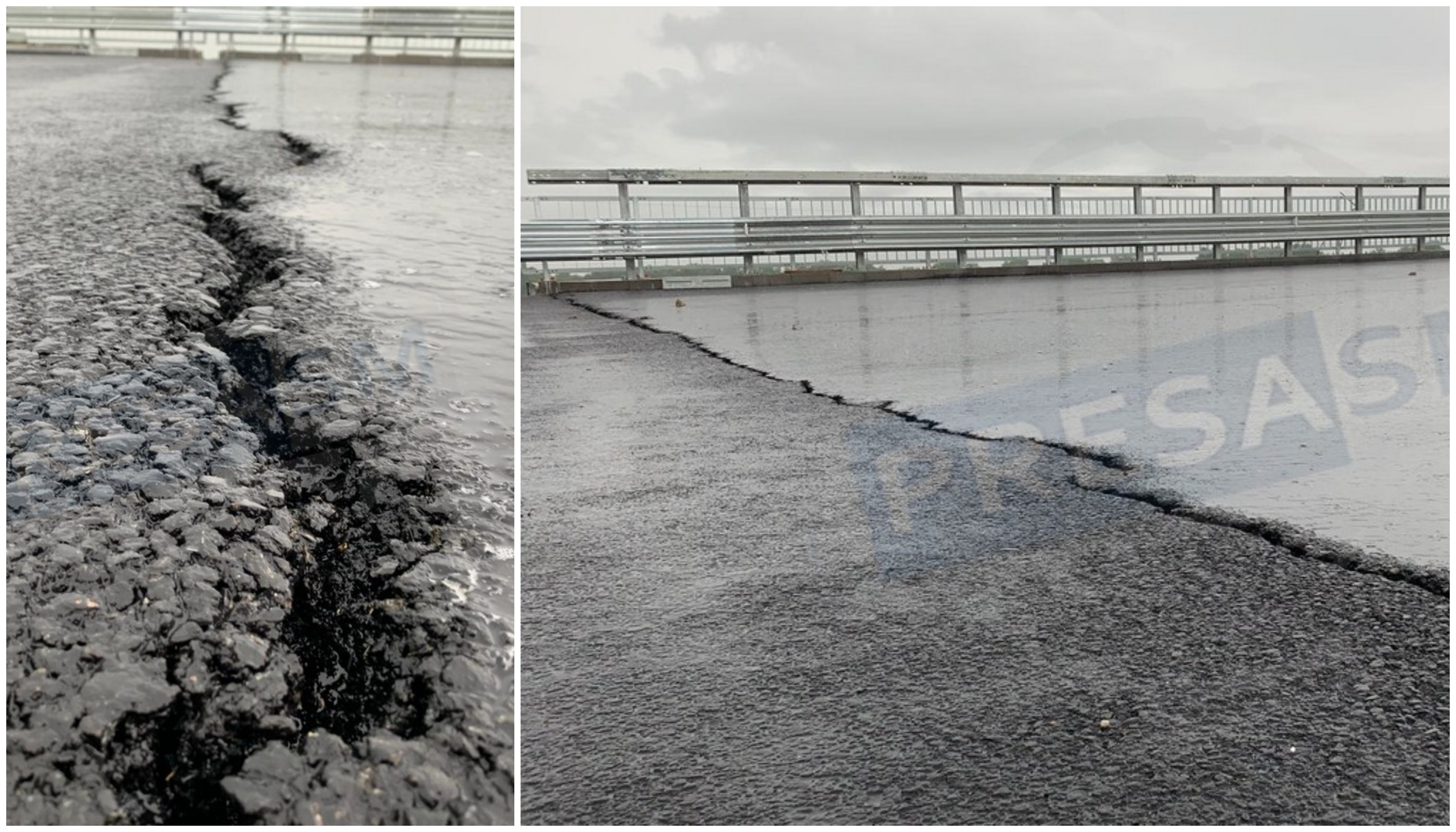 FOTO/VIDEO. Crăpături în podul de pe centura Satu Mare. Explicațiile specialiștilor