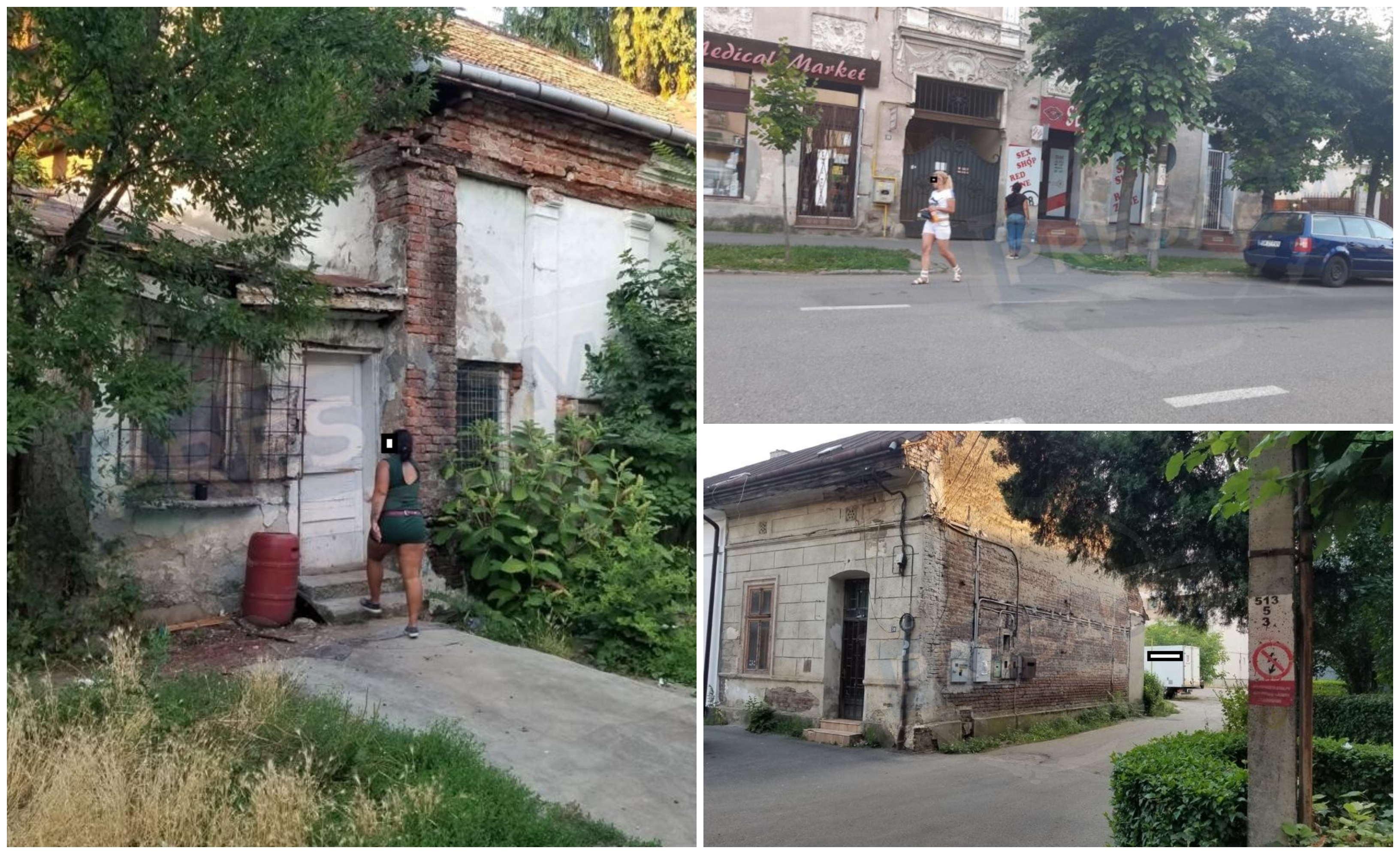 FOTO. Unde își duc clienții prostituatele din centrul Sătmarului. Cârdășie cu unii proprietari de case