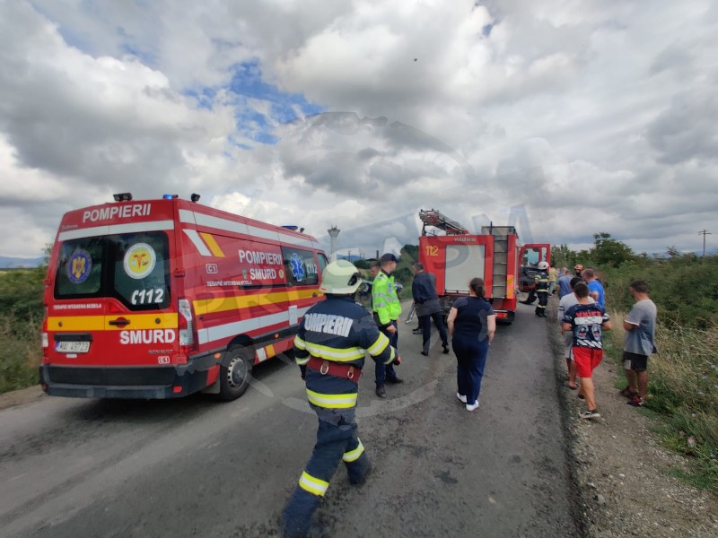 Accident în lanț pe DN19, la ieșirea din municipiul Satu Mare. O persoană a fost rănită
