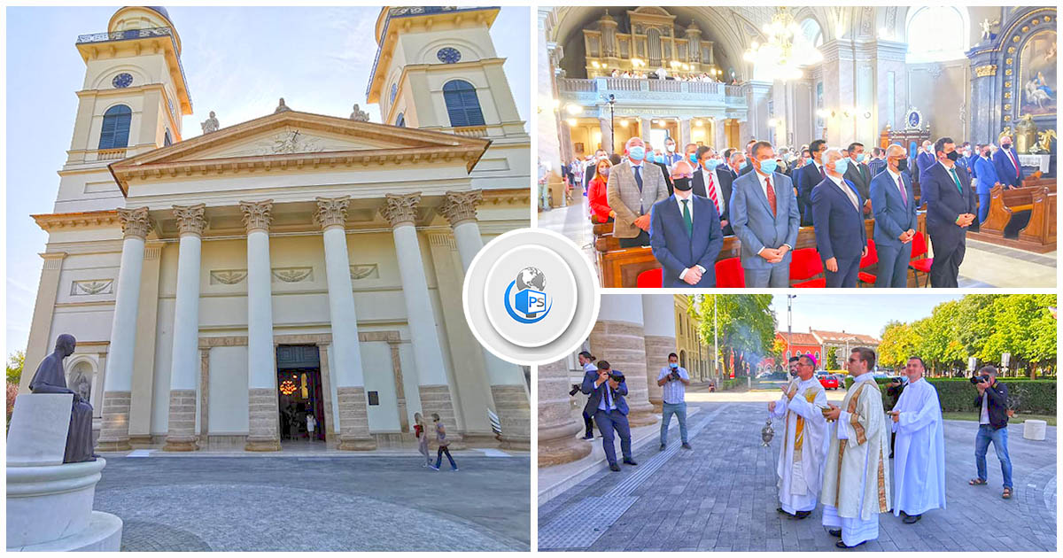 FOTOGALERIE. Catedrala Romano-Catolică, binecuvântată după lucrările de restaurare. A venit și vicepremierul Ungariei