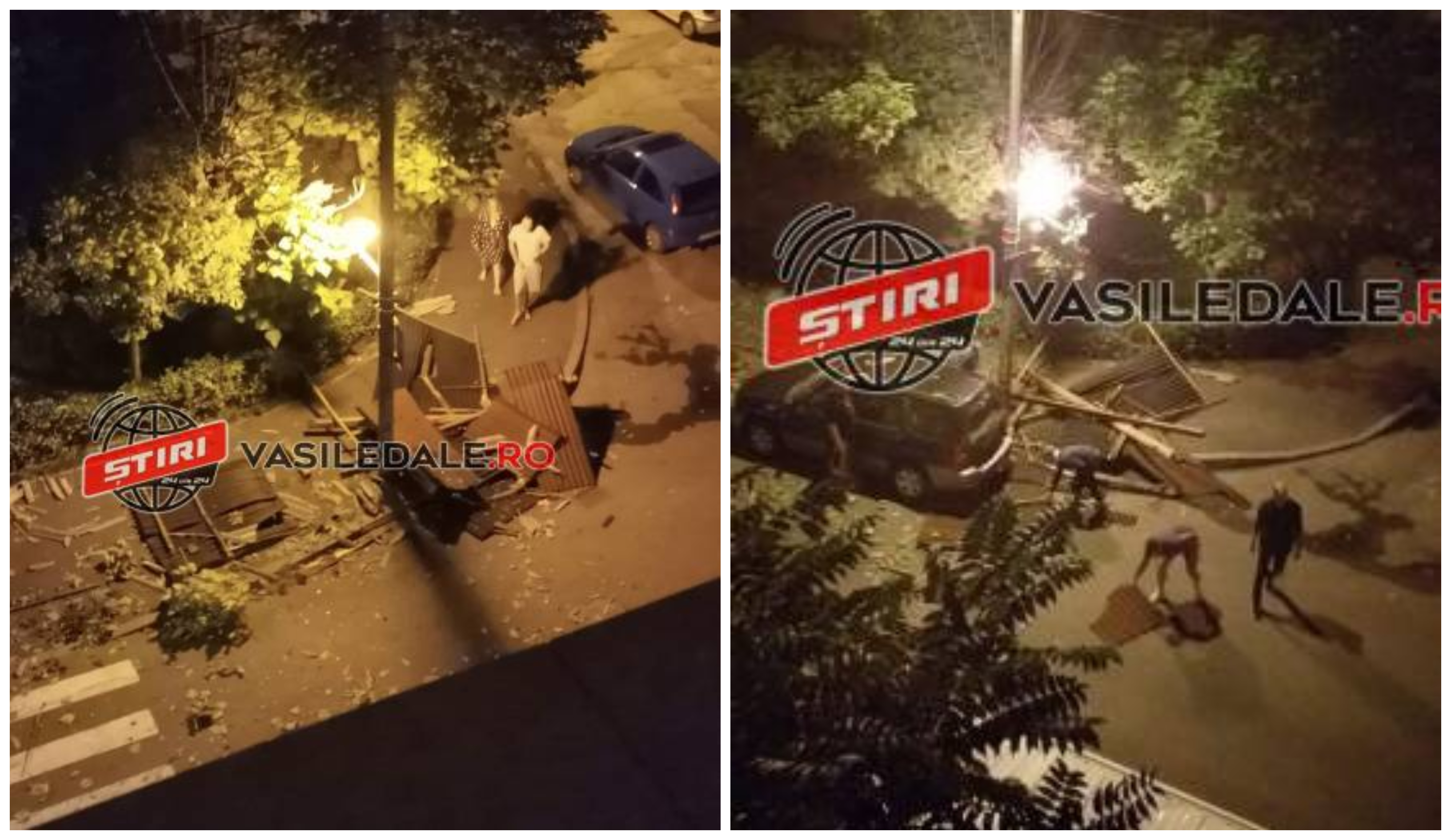 FOTO/VIDEO. Copac căzut peste un bărbat, rănindu-l grav, după furtuna din această dimineață