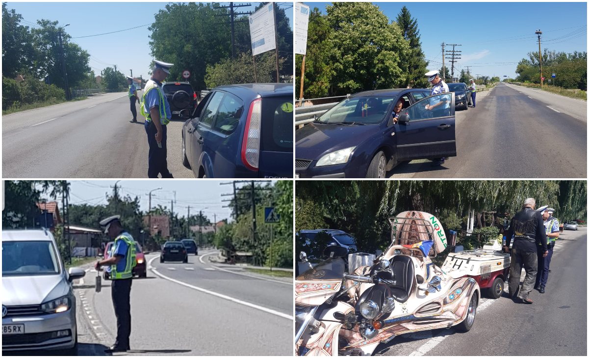 FOTO. Zeci de vitezomani lăsați fără permise și amendați de polițiștii sătmăreni