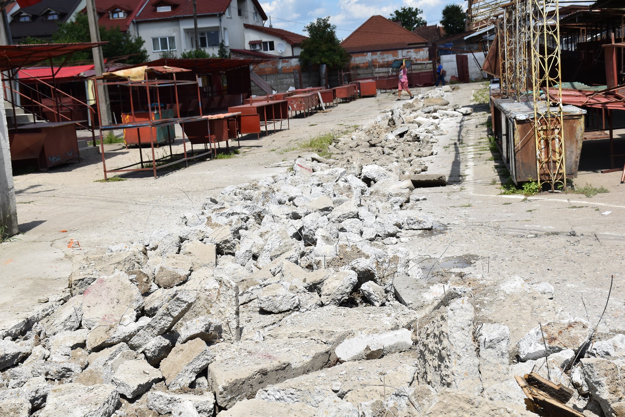 FOTO. A început modernizarea Pieței de Vechituri. Lucrările vor dura două luni