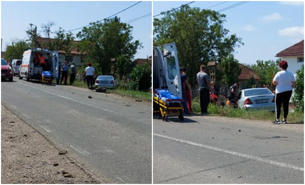 FOTO. Elsodort egy gyalogost és árokba hajtott, mert rosszul lett vezetés közben