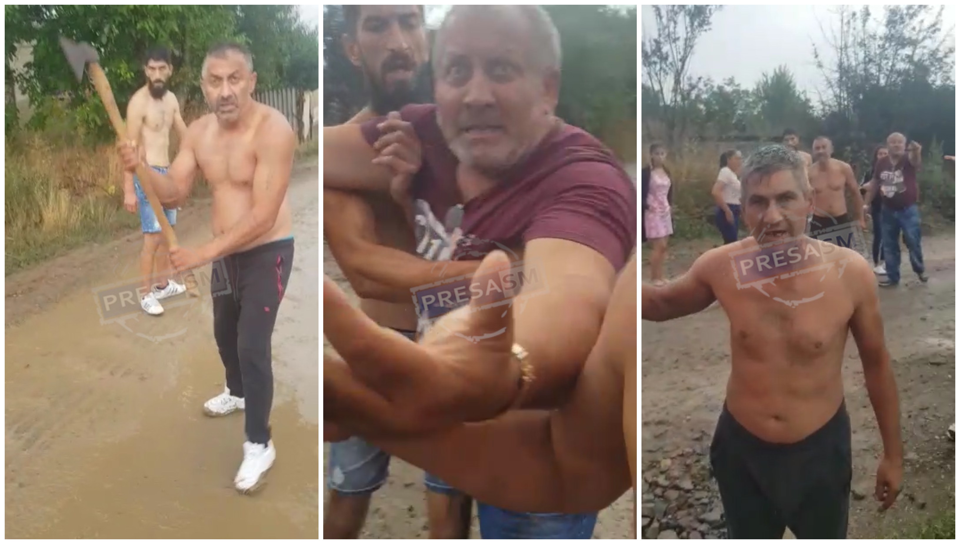 FOTO/VIDEO. Șofer lovit cu pietre și toporul, în municipiul Satu Mare! Imagini de Ev Mediu