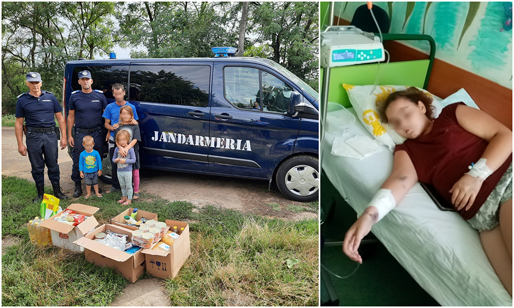 FOTO. Jandarmii din Satu Mare, ajutor pentru familia unei eleve eminente grav bolnavă